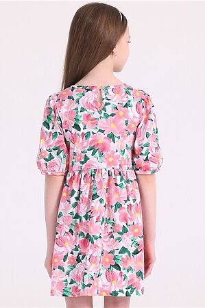 Платье АПРЕЛЬ (Цветы маслом на розовом) #985695