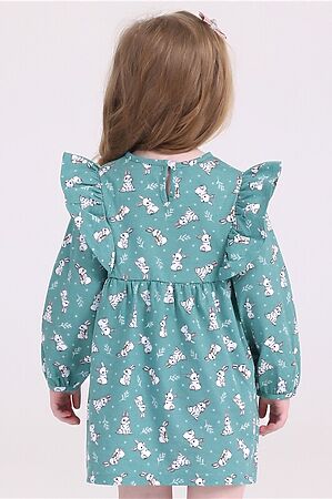 Платье АПРЕЛЬ (Кролики на серо-зеленом) #985832