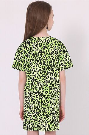 Платье АПРЕЛЬ (Черный леопард на салатовом) #985857