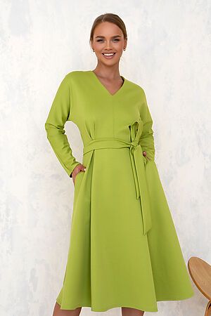 Платье OPEN-STYLE (Светло зеленый коричневый) 5252 #986039