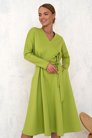 Платье OPEN-STYLE (Светло зеленый коричневый) 5252 #986039