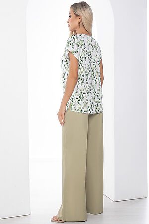 Костюм (Блуза+Брюки) LADY TAIGA (Зеленые цветы) К9047 #986081
