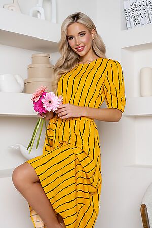 Платье OPEN-STYLE (Желтый/черный) 6178 #987395