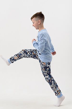 Пижама с брюками Турне детская длинный рукав НАТАЛИ (Голубой) 48410 #987691