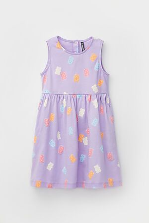 Платье  CROCKID (Пастельно-лиловый,мишки к459) #989827