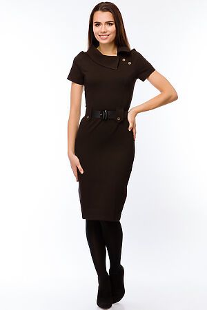Платье REMIX (Черно-коричневый, горох) 7655 #99202