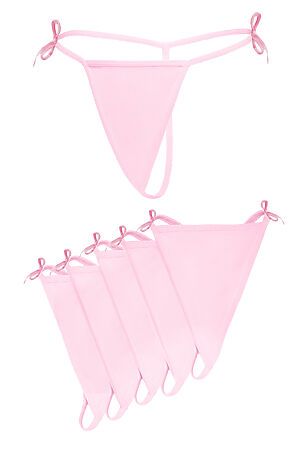 Набор из 6 трусиков-стрингов "Роковая красотка" LE CABARET (Розовый) 304224 #999200