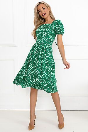 Платье OPEN-STYLE (Зеленый/белый) 6215 #999753