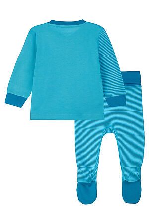 Комплект детский трикотажный для мальчиков: боди, кофточка, ползунки PLAYTODAY (Голубой,белый) 12419060 #999820