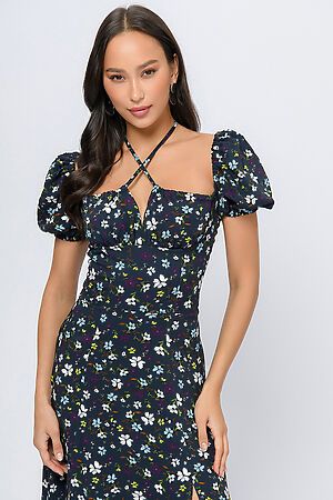 Платье 1001 DRESS, темно-синий 0102937BL #999998 купить с доставкой в интернет-магазине OptMoyo.ru