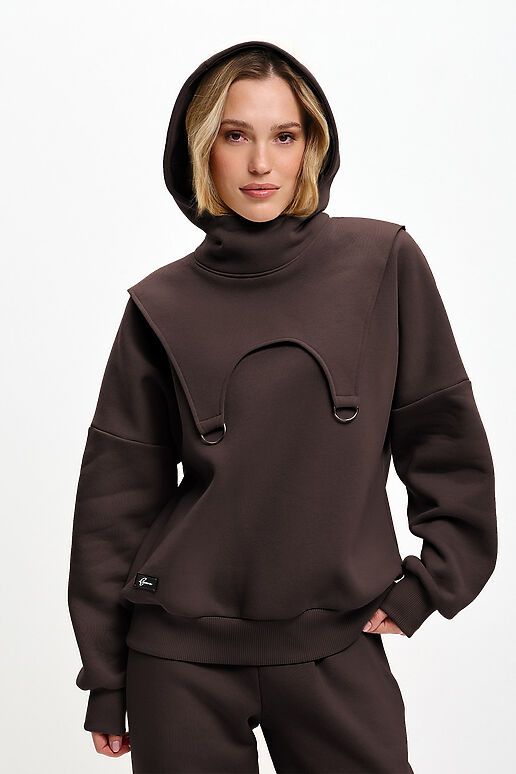 Костюм (Брюки+Свитшот+Капор) EZANNA (Моро) W1Ks407F4 #1227202 фото 7