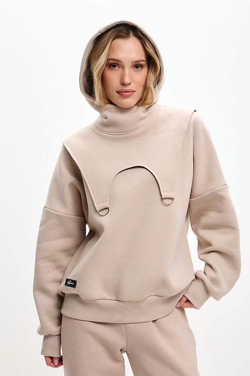 Костюм (Брюки+Свитшот+Капор) EZANNA (Какао) W1Ks407F4 #1227203 фото 6