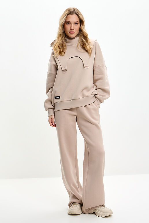 Костюм (Брюки+Свитшот+Капор) EZANNA (Какао) W1Ks407F4 #1227203 фото 2