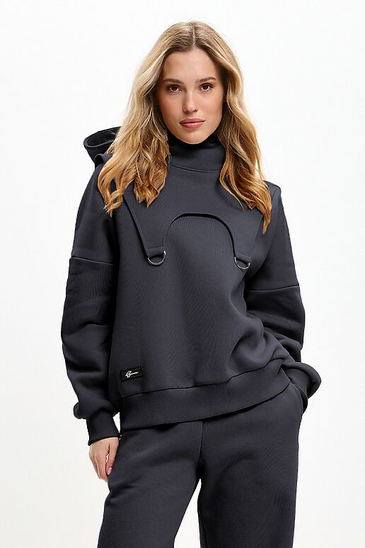 Костюм (Брюки+Свитшот+Капор) EZANNA (Фуме) W1Ks407F4 #1227204 фото 4