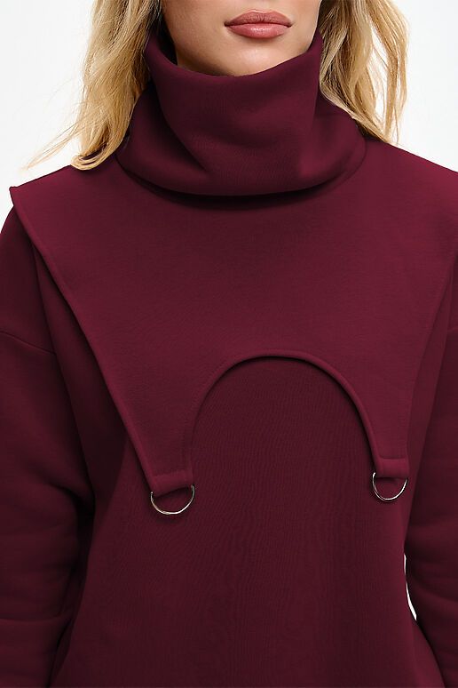 Костюм (Брюки+Свитшот+Снуд) EZANNA (Бургунди) W1Ks409F4 #1227209 фото 6