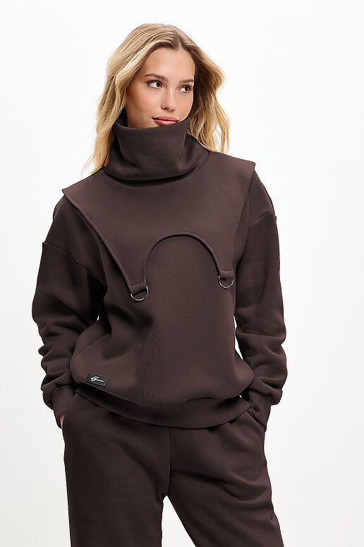 Костюм (Брюки+Свитшот+Снуд) EZANNA (Моро) W1Ks409F4 #1227210 фото 3