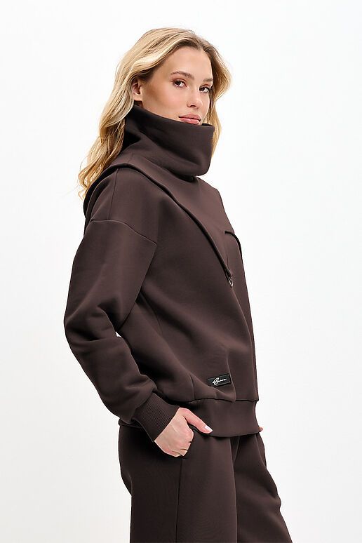 Костюм (Брюки+Свитшот+Снуд) EZANNA (Моро) W1Ks409F4 #1227210 фото 5