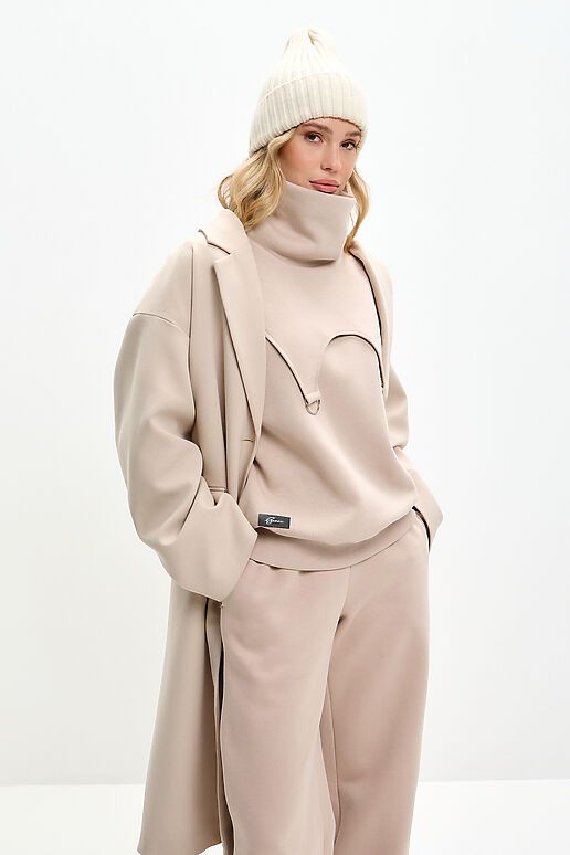 Костюм (Брюки+Свитшот+Снуд) EZANNA (Какао) W1Ks409F4 #1227211 фото 2