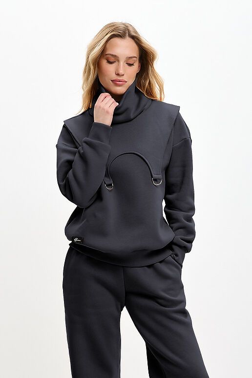 Костюм (Брюки+Свитшот+Снуд) EZANNA (Фуме) W1Ks409F4 #1227212 фото 2