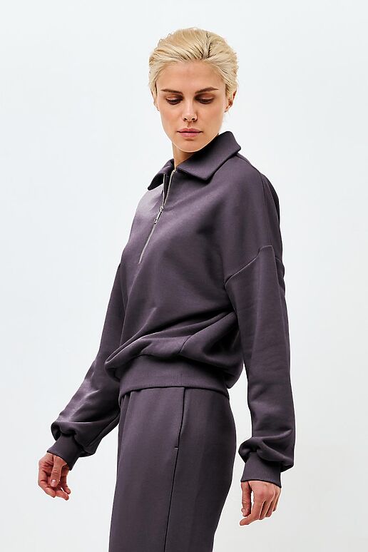 Костюм (Брюки+Свитшот) EZANNA (Антрацит) W1Ks372F3 #1237614 фото 2