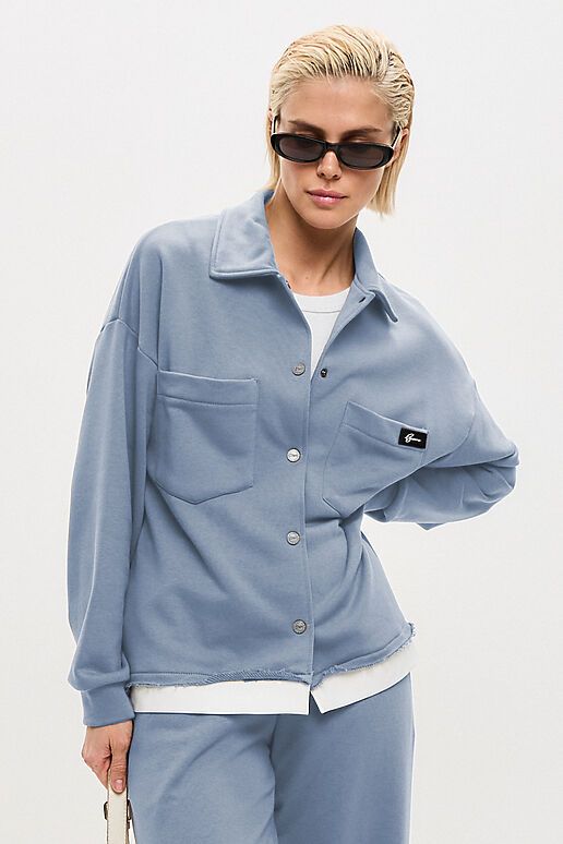 Костюм (Брюки+Рубашка) EZANNA (Туман) W1Ks381F3 #1237630 фото 2