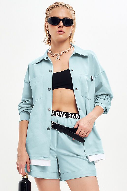 Рубашка EZANNA (Снежная мята) W1Rb380F2 #1237944 фото 5