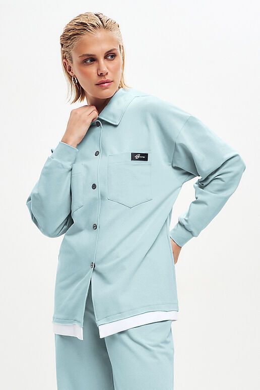 Костюм (Брюки+Рубашка) EZANNA (Снежная мята) W1Ks381F2 #1237948 фото 4