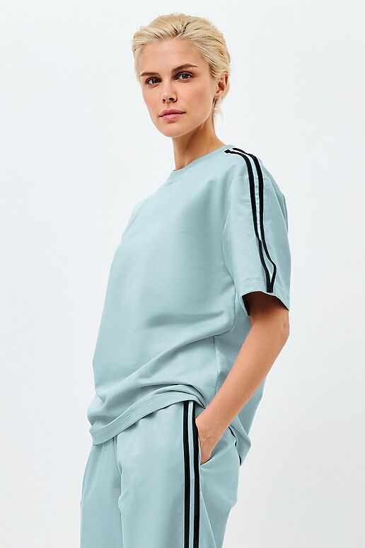 Костюм (Брюки+Свитшот) EZANNA (Снежная мята (лампас)) W1Ks375F2 #1237952 фото 3