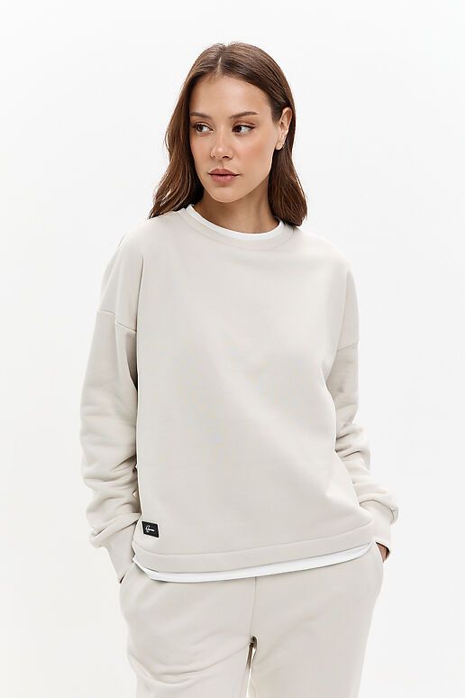 Костюм (Брюки+Свитшот) EZANNA (Жемчужный) W1Ks411F3 #1238067 фото 7