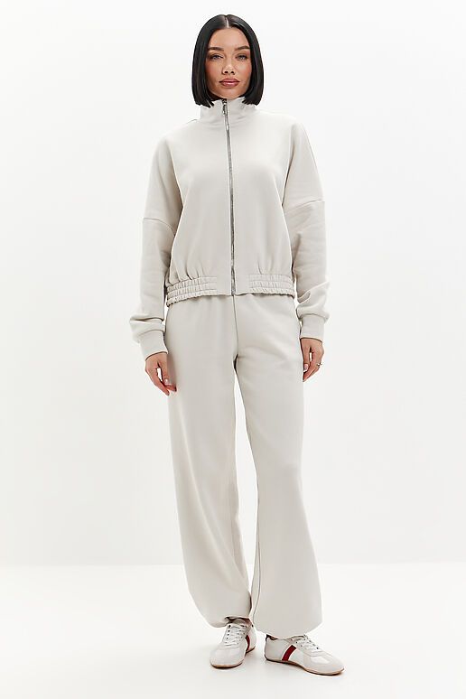 Костюм (Брюки+Толстовка) EZANNA (Жемчужный) W1Ks413F3 #1238077 фото 4