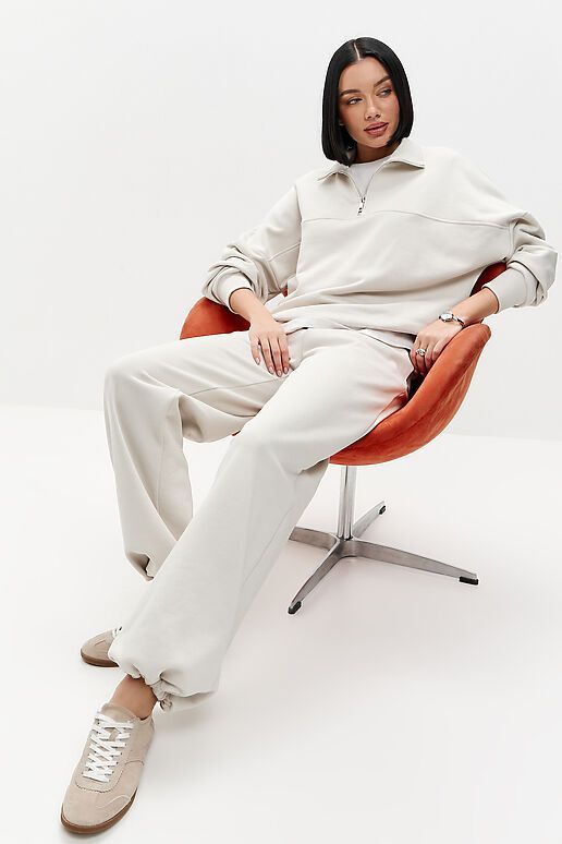 Костюм (Брюки+Толстовка) EZANNA (Жемчужный) W1Ks413F3 #1238077 фото 2
