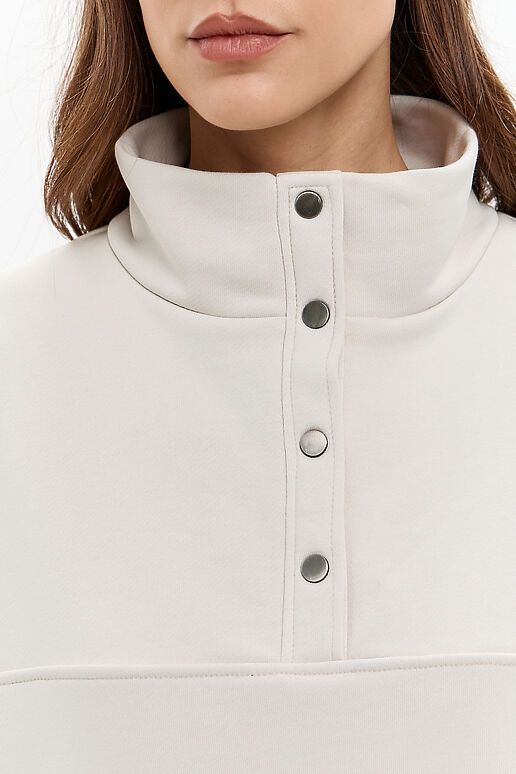 Свитшот с воротом EZANNA (Жемчужный) W1Sv400F3 #1238081 фото 8