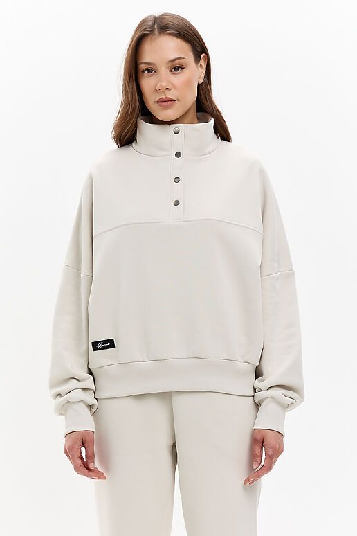 Свитшот с воротом EZANNA (Жемчужный) W1Sv400F3 #1238081 фото 3