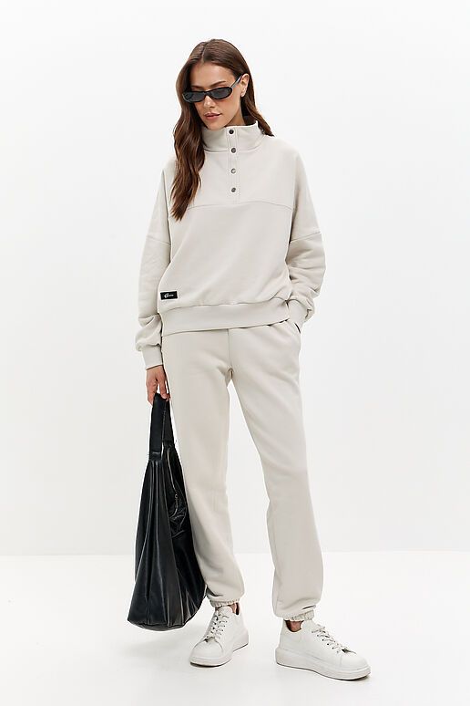 Костюм (Брюки+Свитшот) EZANNA (Жемчужный) W1Ks401F3 #1238087 фото 2