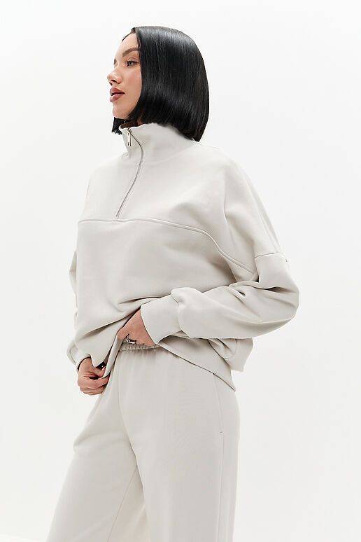 Худи с воротом EZANNA (Жемчужный) W1Hu405F3 #1238093 фото 8