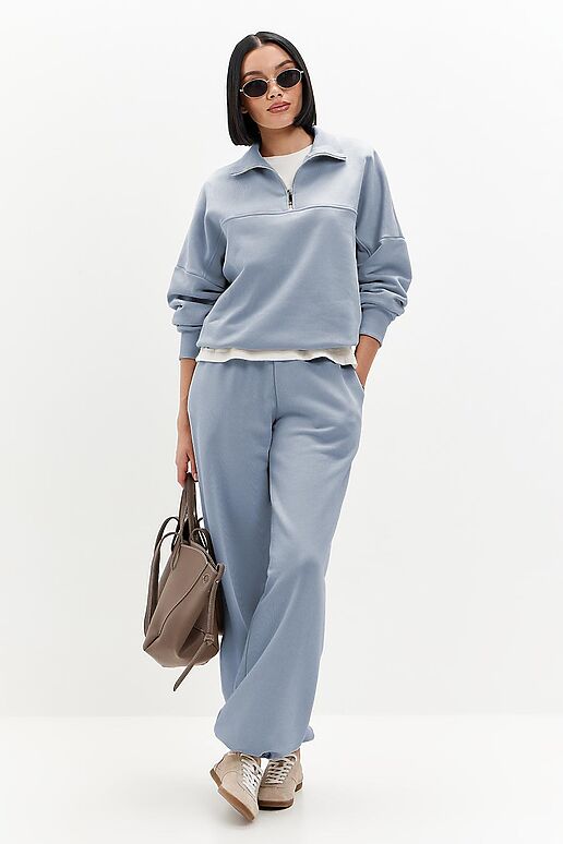 Худи с воротом EZANNA (Туман) W1Hu405F3 #1238095 фото 4