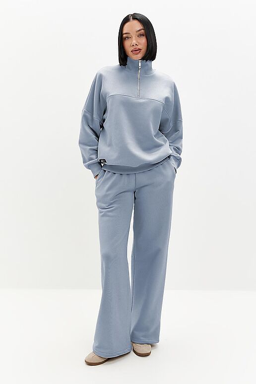 Худи с воротом EZANNA (Туман) W1Hu405F3 #1238095 фото 3