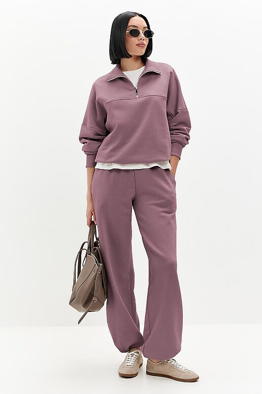 Худи с воротом EZANNA (Инжир) W1Hu405F3 #1238096 фото 2