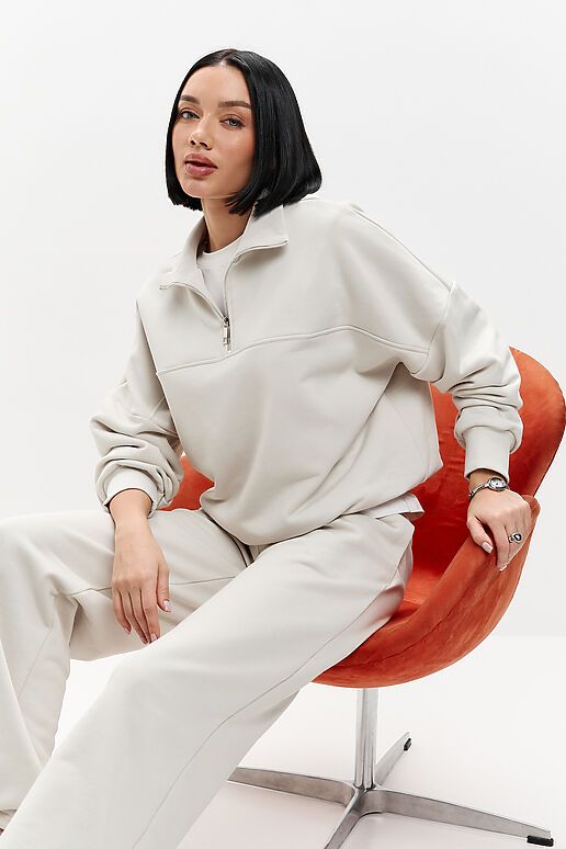 Костюм (Брюки+Худи) EZANNA (Жемчужный) W1Ks406F4 #1238100 фото 5