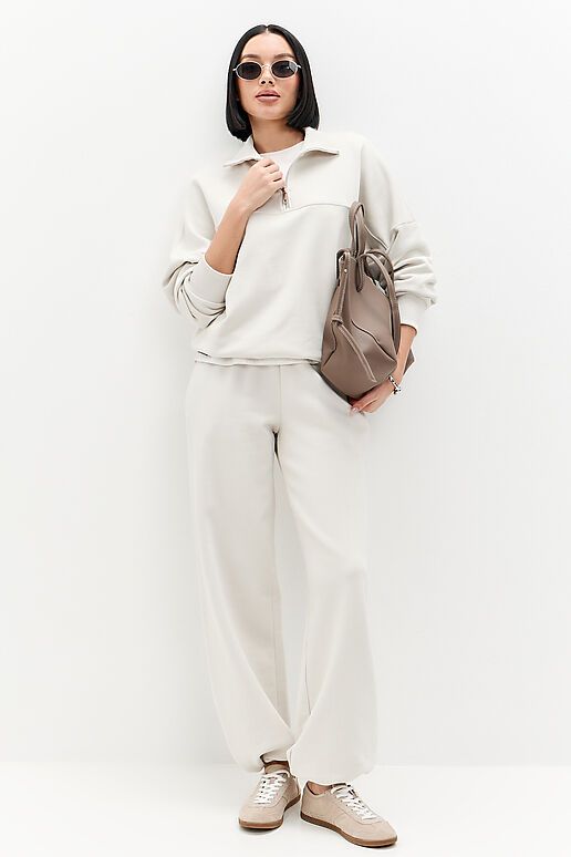 Костюм (Брюки+Худи) EZANNA (Жемчужный) W1Ks406F4 #1238100 фото 2