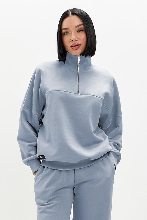 Костюм (Брюки+Худи) EZANNA (Туман) W1Ks406F4 #1238101 фото 5