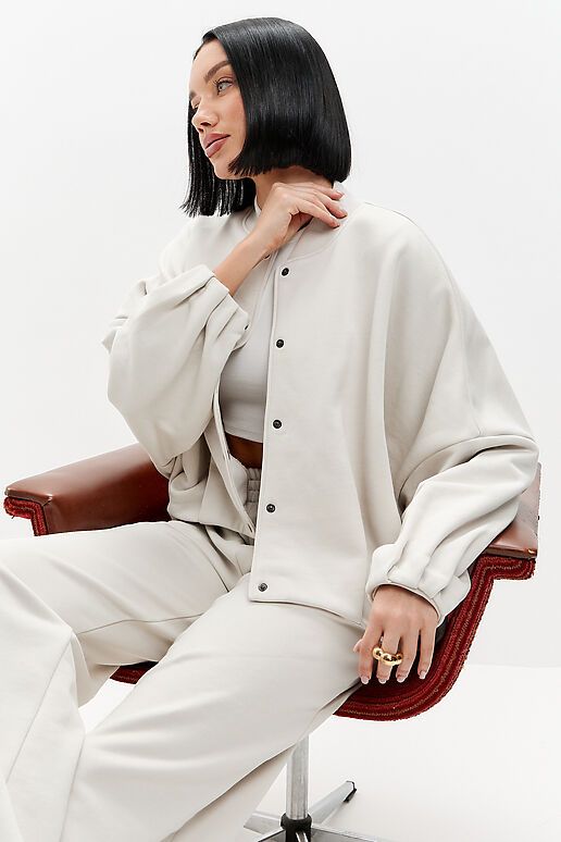 Костюм (Брюки+Толстовка) EZANNA (Жемчужный) W1Ks415F3 #1238119 фото 5