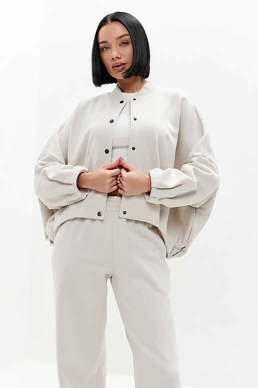 Костюм (Брюки+Толстовка) EZANNA (Жемчужный) W1Ks415F3 #1238119 фото 3