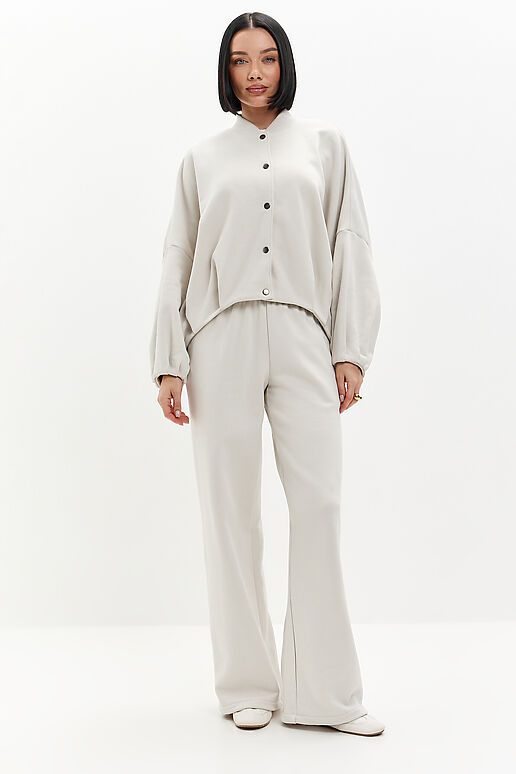 Костюм (Брюки+Толстовка) EZANNA (Жемчужный) W1Ks415F3 #1238119 фото 2