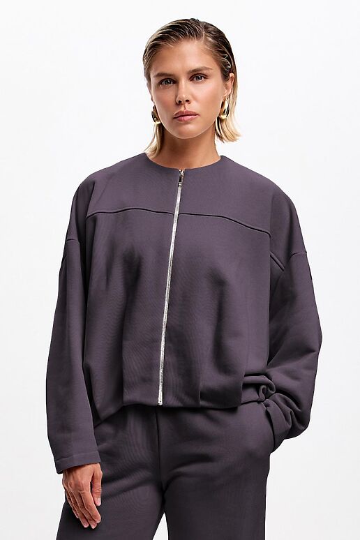 Толстовка EZANNA (Антрацит) W1To418F3 #1238794 фото 3