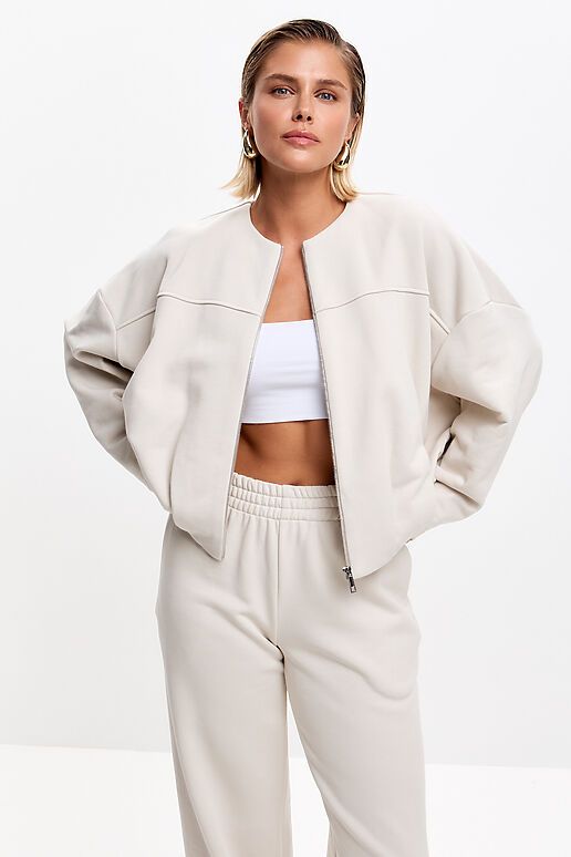 Костюм (Брюки+Толстовка) EZANNA (Жемчужный) W1Ks419F3 #1238799 фото 2