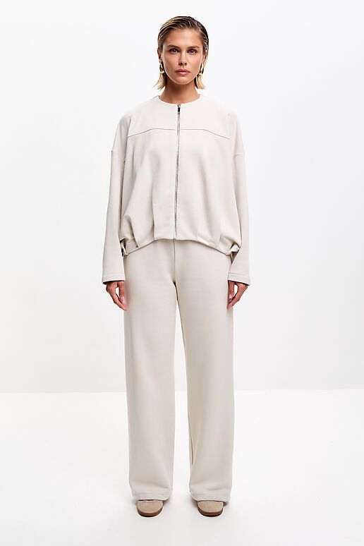 Костюм (Брюки+Толстовка) EZANNA (Жемчужный) W1Ks419F3 #1238799 фото 3