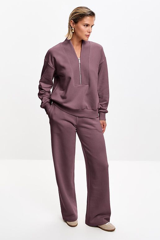 Костюм (Брюки+Свитшот) EZANNA (Инжир) W1Ks421F4 #1238809 фото 3