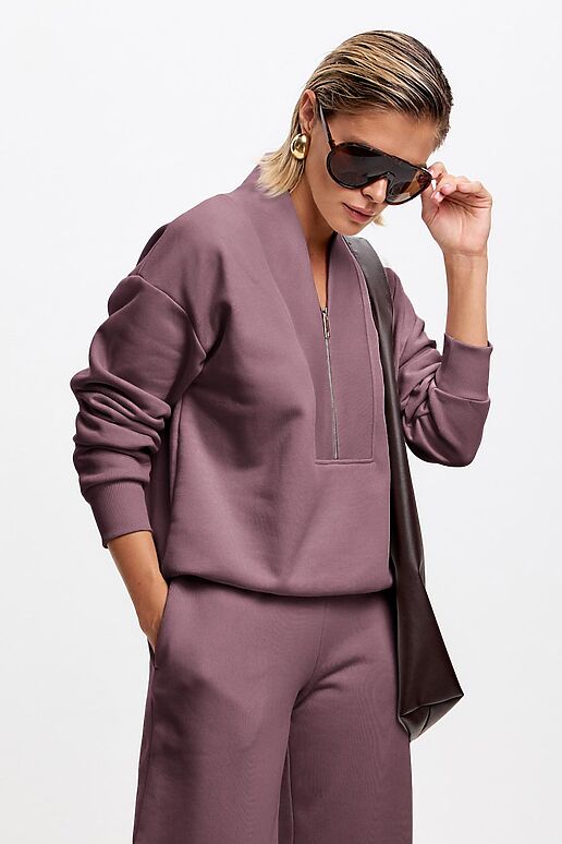 Костюм (Брюки+Свитшот) EZANNA (Инжир) W1Ks421F4 #1238809 фото 4