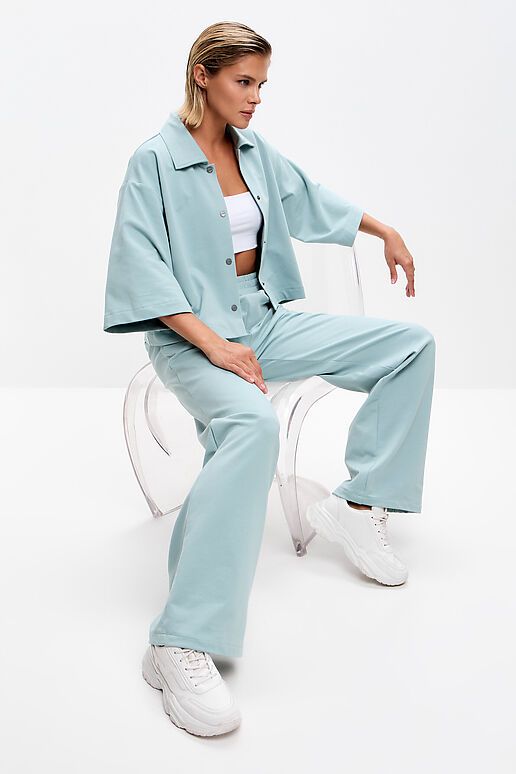 Рубашка EZANNA (Снежная мята) W1Rb422F2 #1238810 фото 2